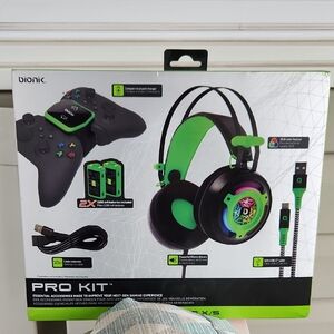 Bionik Gaming Headset and Controller Kit - Black and Green
